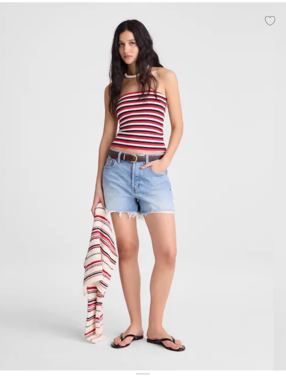 Madewell Light Blue Denim Frayed Hem Cutoff Shorts